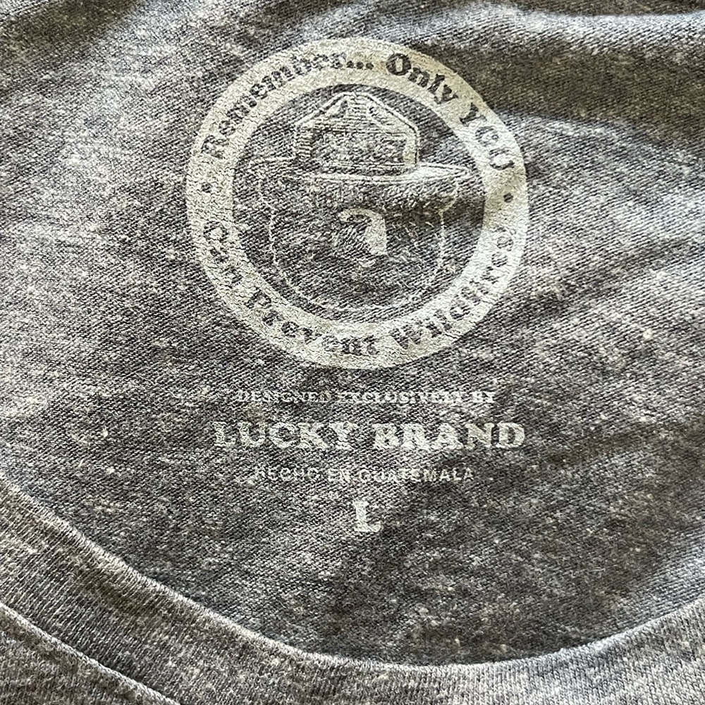 Lucky Brand Smokey Bear Graphic Tee “Prevent Forest Fires” L - Picture 4 of 6